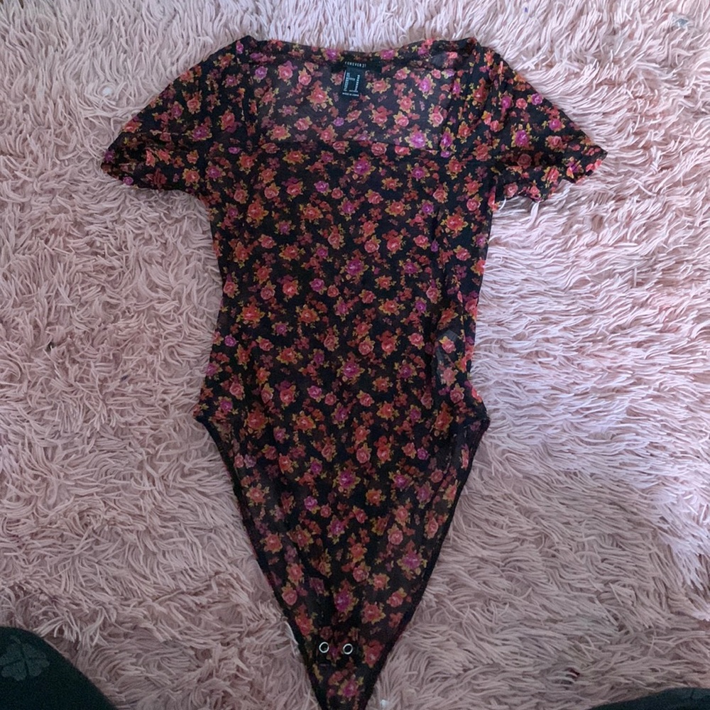 Sheer one piece top